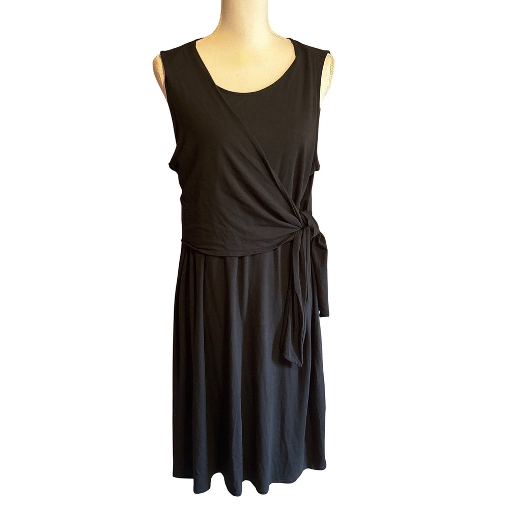 J. Jill Wearever Black Knit Dress Large, minimalist, capsule wardrobe, classic